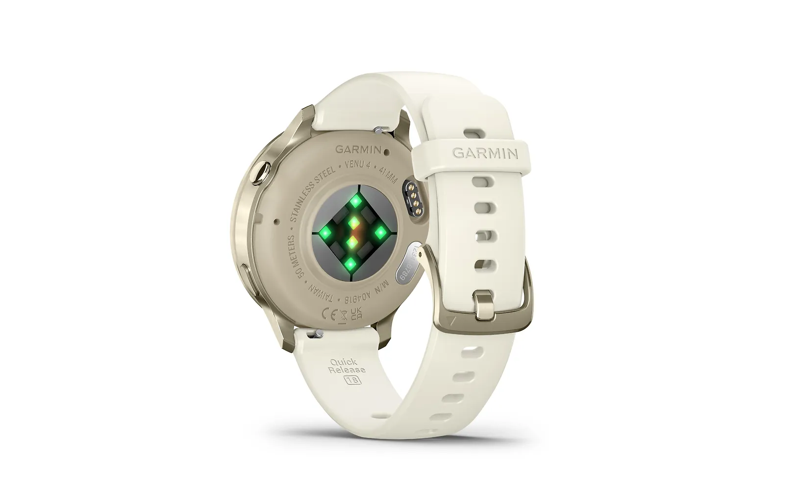 Garmin Venu 4 älykello, 41 mm, vaalea kulta / luunvärinen ranneke