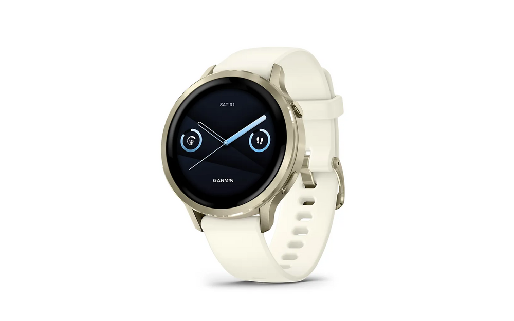 Garmin Venu 4 älykello, 41 mm, vaalea kulta / luunvärinen ranneke