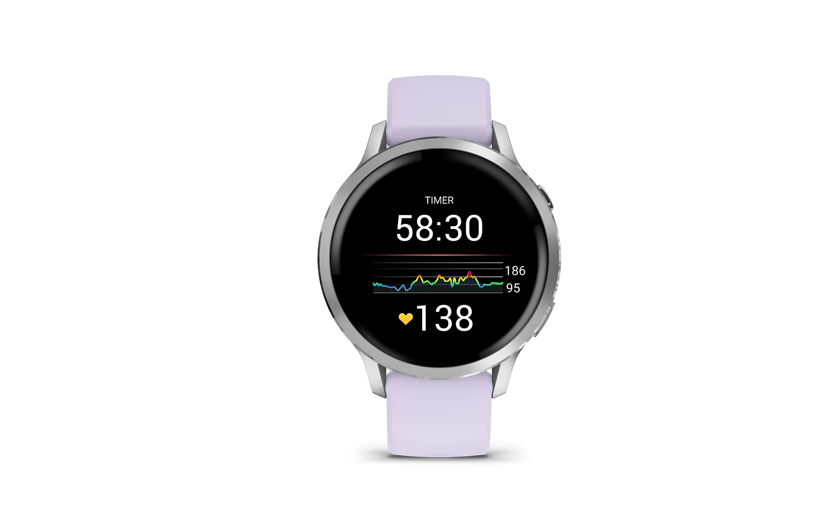 Garmin Venu 4 älykello, 41 mm, hopea / violetti ranneke