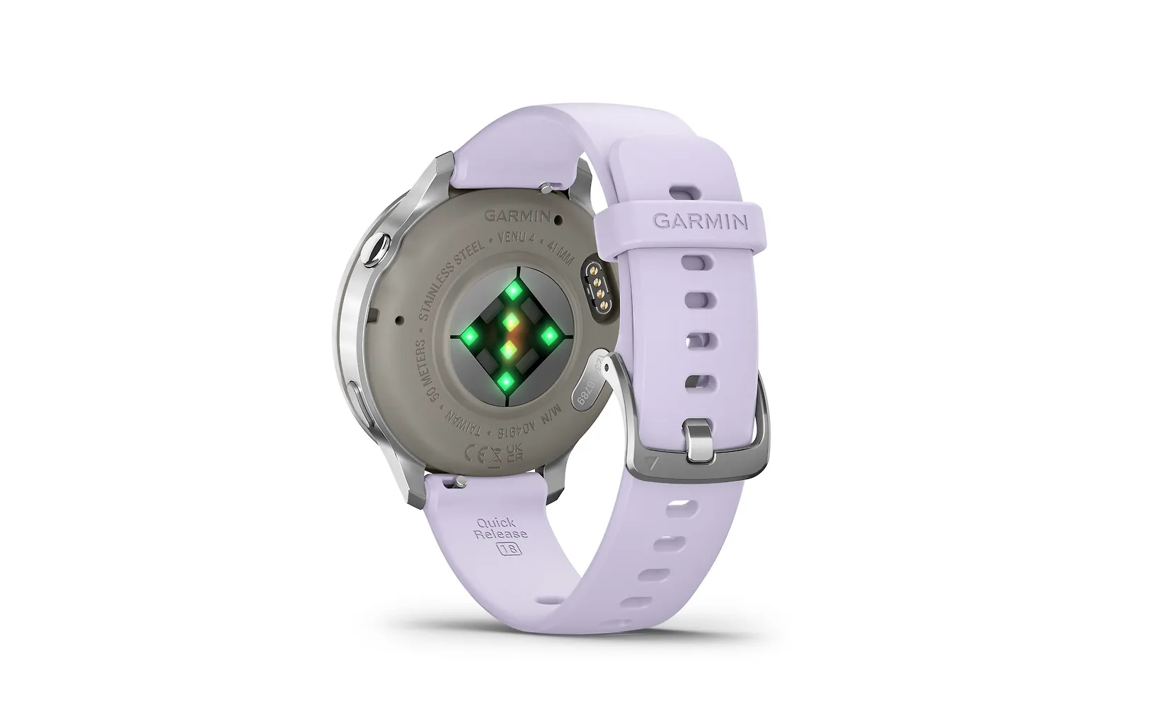 Garmin Venu 4 älykello, 41 mm, hopea / violetti ranneke