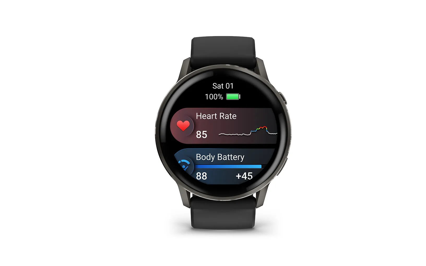 Garmin Venu 4 älykello, 45 mm, musta