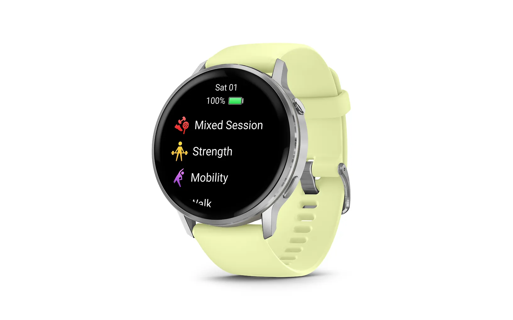 Garmin Venu 4 älykello, 45 mm, hopea / sitruunankeltainen ranneke