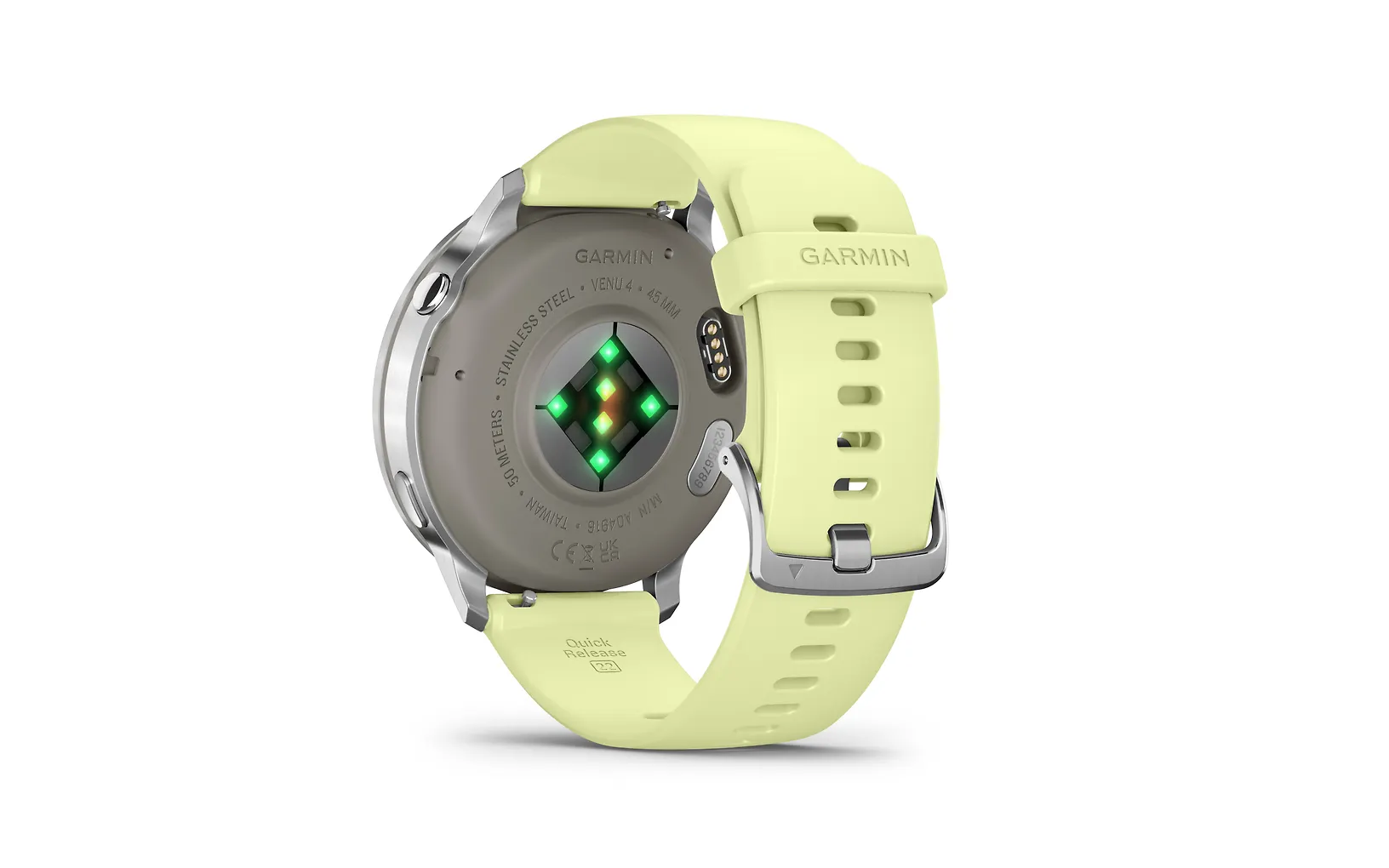 Garmin Venu 4 älykello, 45 mm, hopea / sitruunankeltainen ranneke
