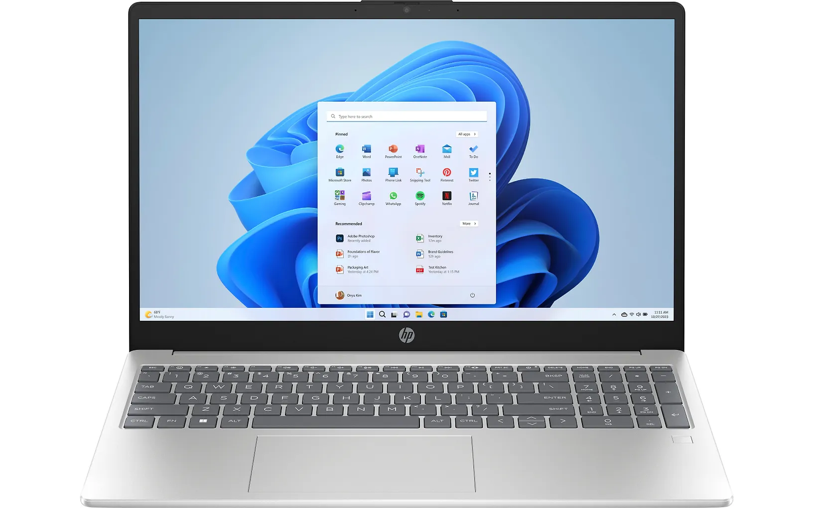 HP 15-fc0095no 15,6" bärbar dator, silverfärgad (CF9T0EA)