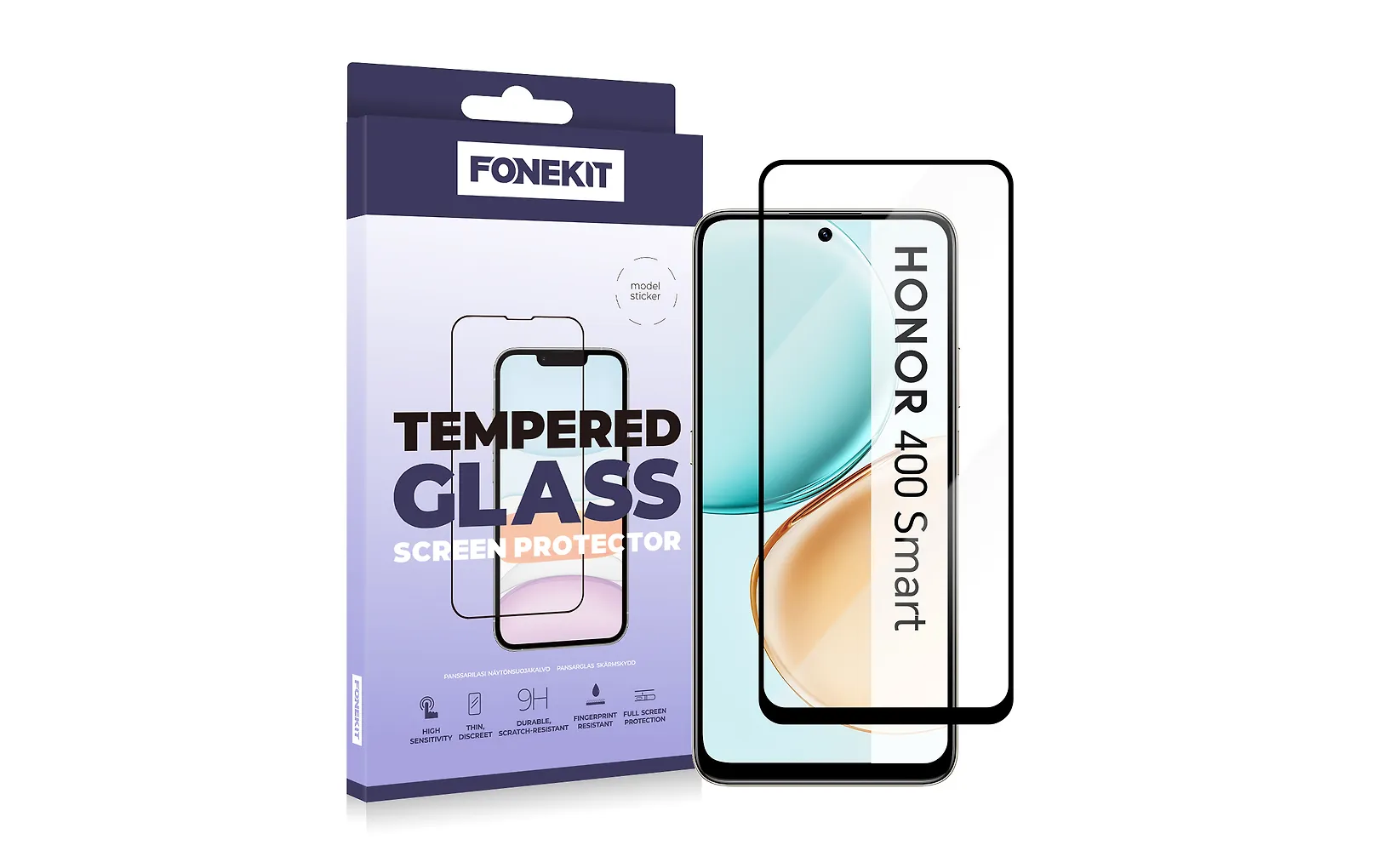 FoneKit Full Cover panssarilasi, Honor 400 Smart