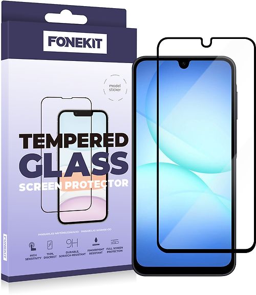 FoneKit Full Cover panssarilasi, Samsung Galaxy A17 / A18 / A16 – 1