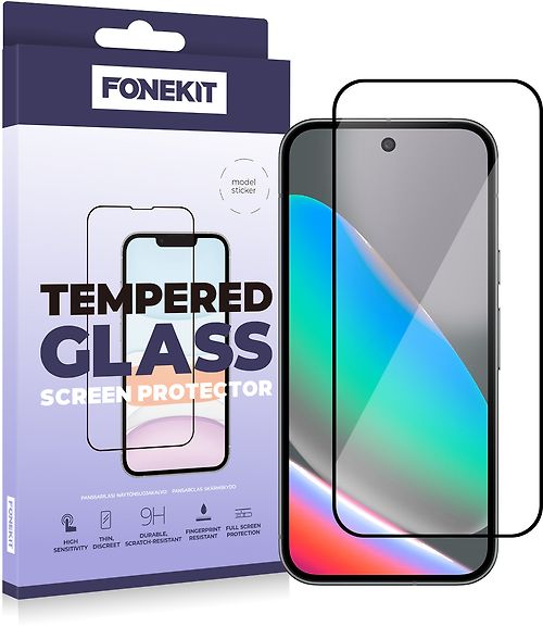 FoneKit Full Cover panssarilasi, Google Pixel 9 / 9 Pro / 10 / 10 Pro / 11 / 11 Pro – 1
