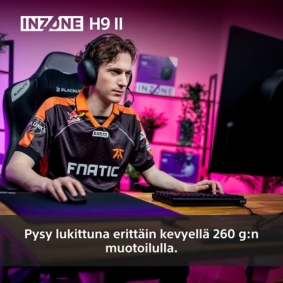Sony INZONE H9 II (WHG910NB.CE7) langattomat pelikuulokkeet, musta – kuva 11