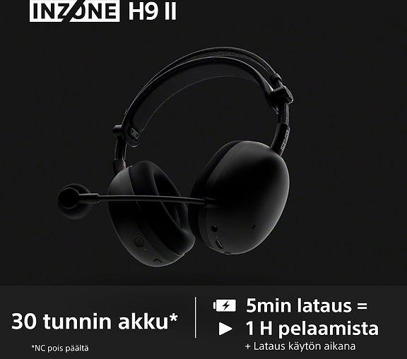 Sony INZONE H9 II (WHG910NB.CE7) langattomat pelikuulokkeet, musta – kuva 16