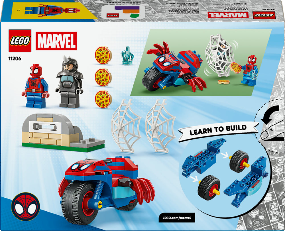 LEGO Marvel Spidey 11206 - Spidey jahtaa Rhinoa moottoripyörällään – kuva 2