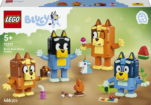 LEGO Bluey 11217 - Palikoista rakennettava Tuurin perhe