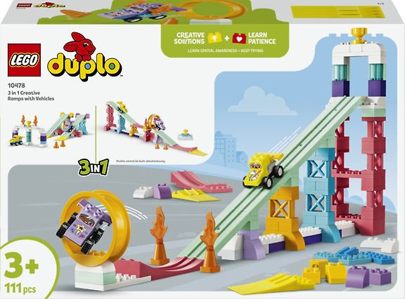 LEGO DUPLO Town 10478 – Luovat rampit ja ajoneuvot 3in1 – kuva 1