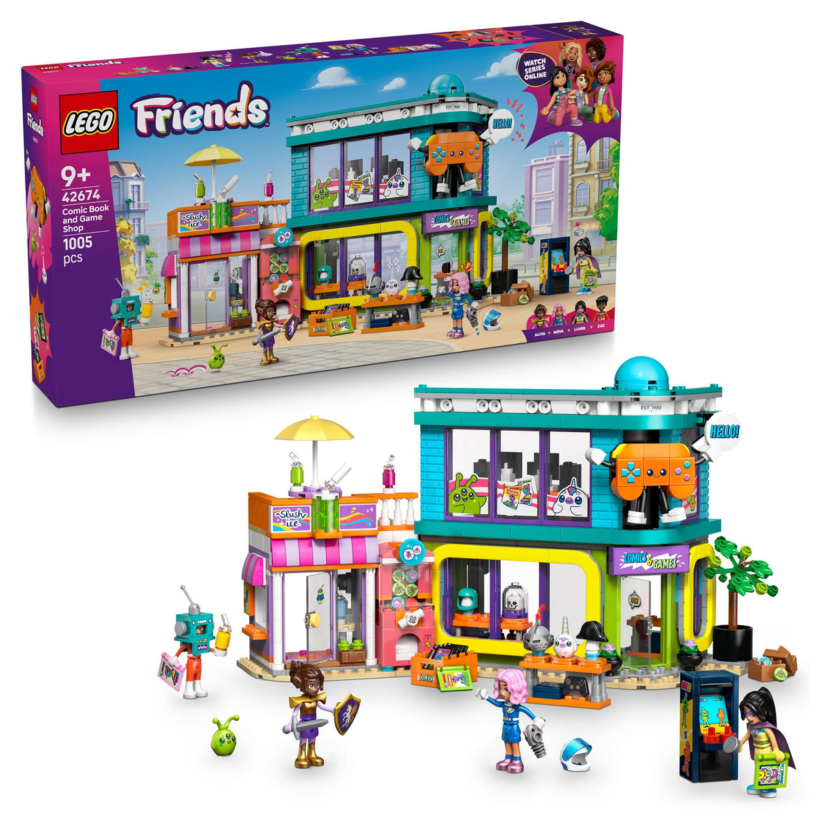 LEGO Friends 42674 - Sarjakuva‑ ja pelikauppa – kuva 11