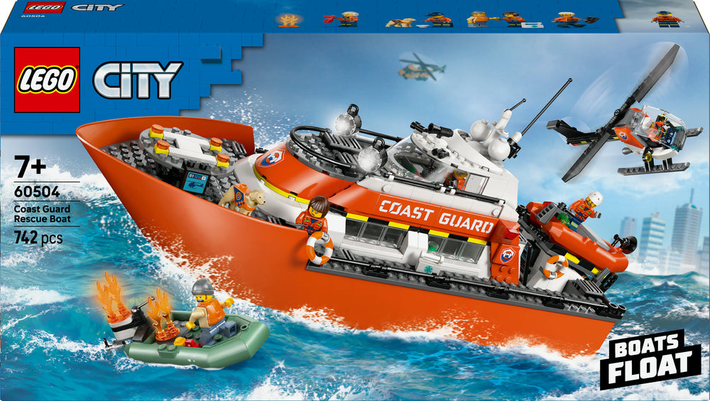 LEGO City Exploration 60504 Rannikkovartioston pelastusalus ja helikopteri