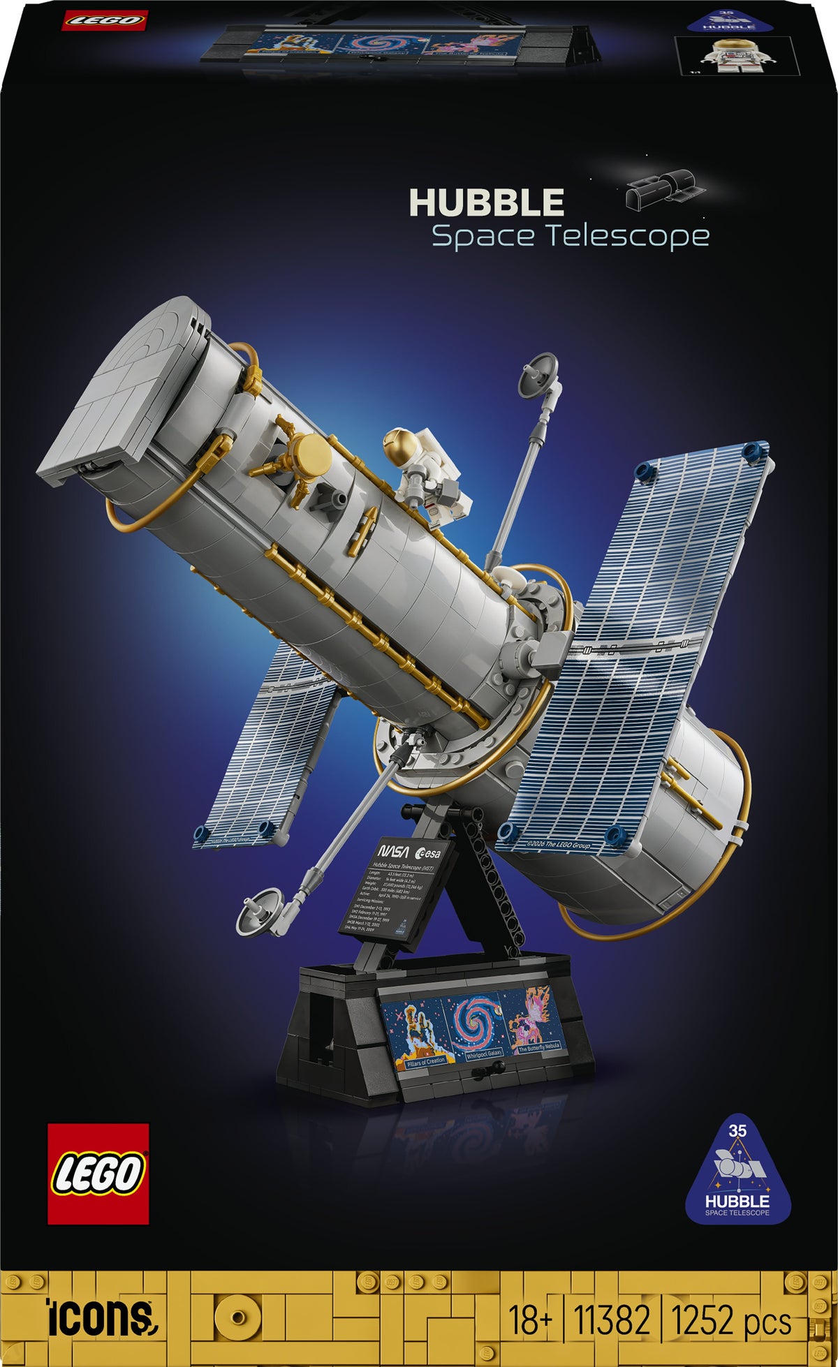 LEGO Icons 11382 Hubble avaruusteleskooppi