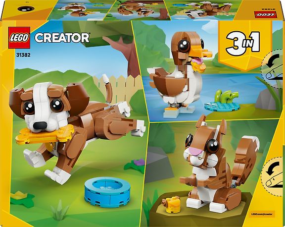 LEGO Creator 31382 Söpöt eläimet: Leikkisä koiranpentu 3in1 – kuva 2