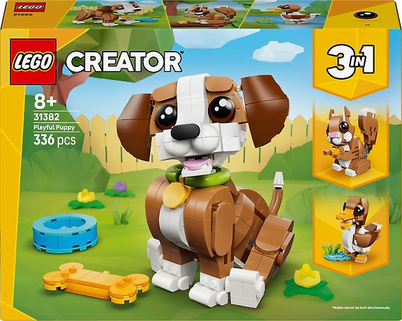 LEGO Creator 31382 Söpöt eläimet: Leikkisä koiranpentu 3in1