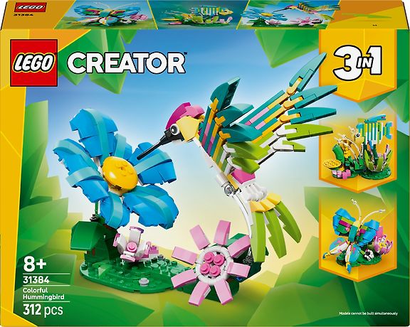 LEGO Creator 31384 Villieläimet: Värikäs kolibri 3in1