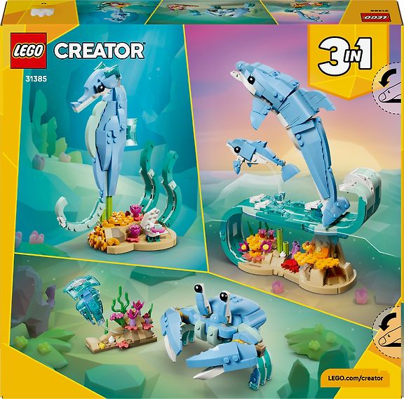 LEGO Creator 31385 Merieläimet: Söpöt delfiinit 3in1 – kuva 2