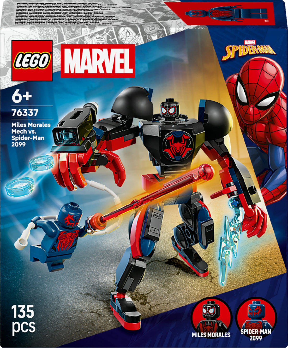 LEGO Super Heroes Marvel 76337 Miles Morales -robotti vastaan Spider-Man 2099