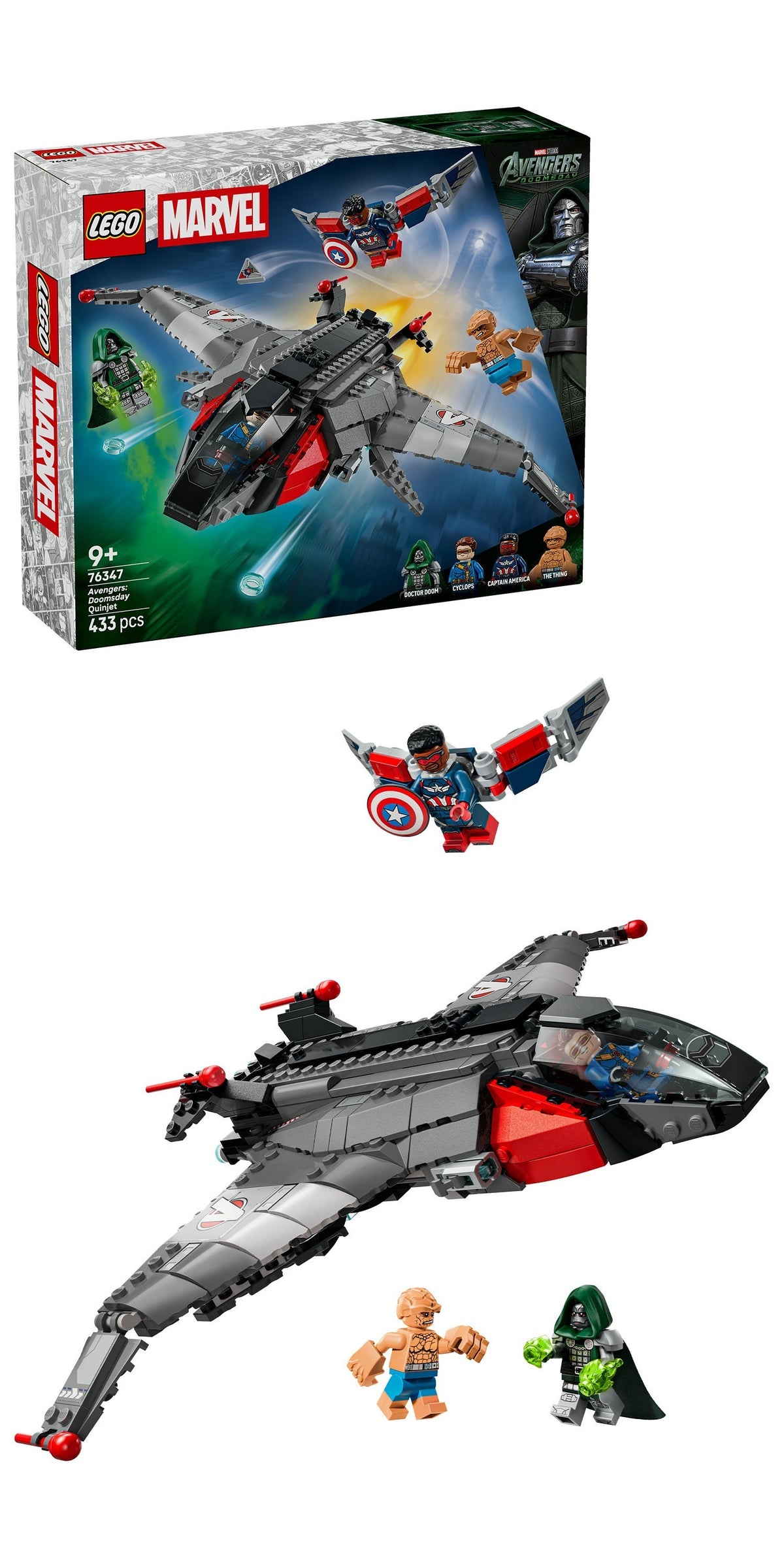 LEGO Super Heroes Marvel 76347 Avengers: Doomsday ‑elokuvan Quinjet – kuva 12