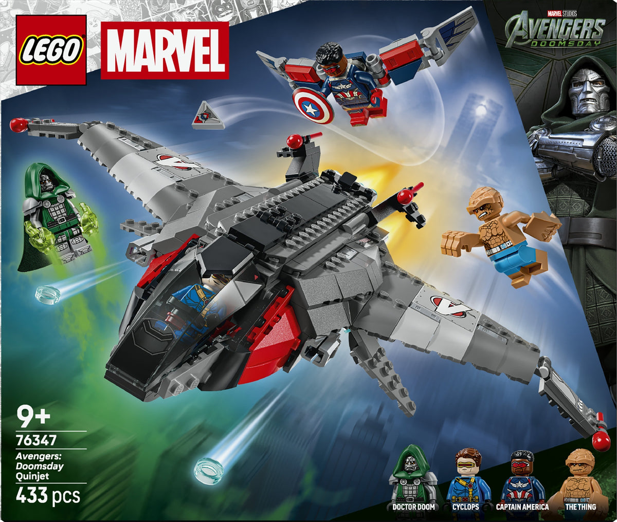LEGO Super Heroes Marvel 76347 Avengers: Doomsday ‑elokuvan Quinjet – kuva 9