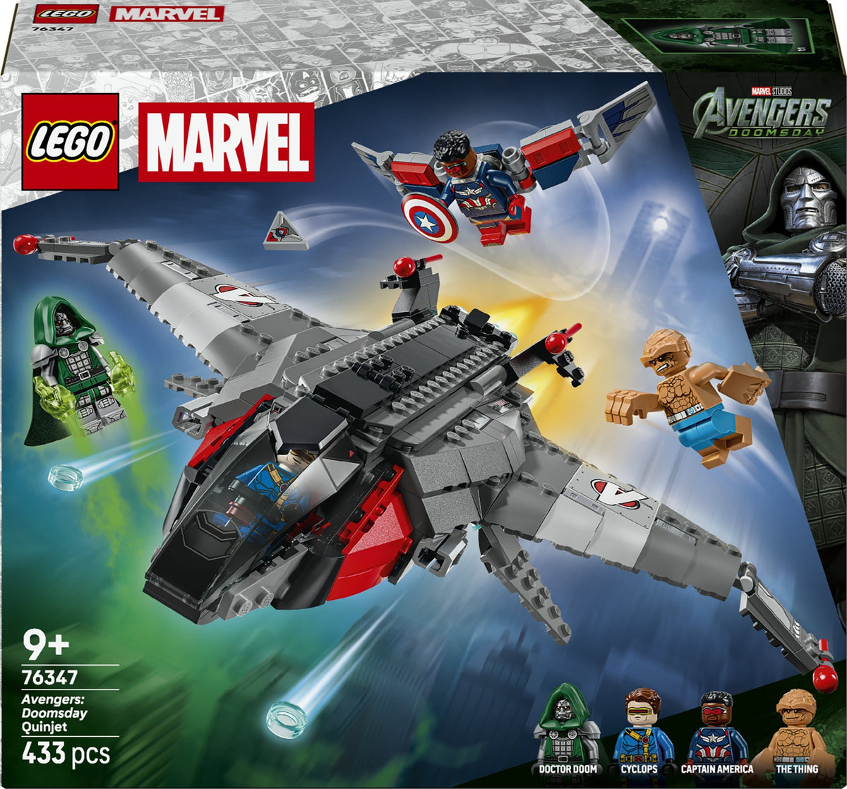 LEGO Super Heroes Marvel 76347 Avengers: Doomsday ‑elokuvan Quinjet