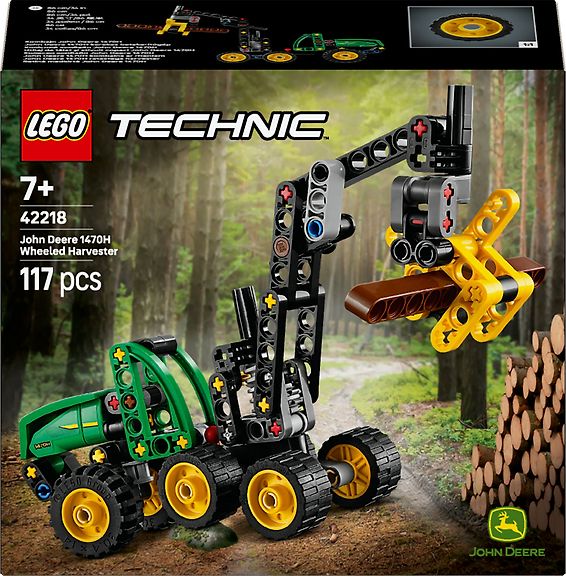 LEGO Technic 42218 Pyörillä varustettu John Deere 1470H ‑harvesteri