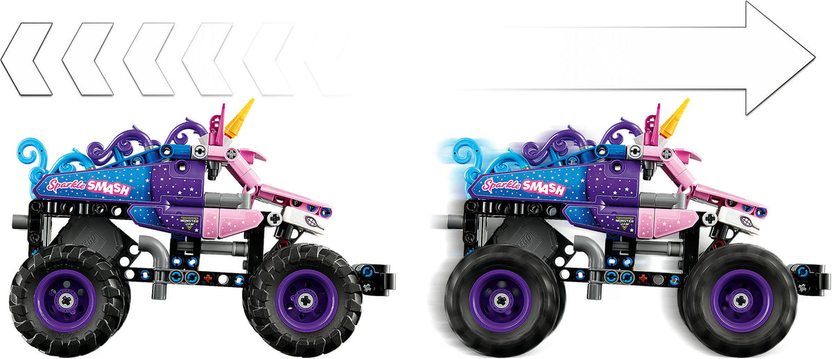 LEGO Technic 42220 Monster Jam™ Sparkle Smash™ vetomoottorilla – kuva 5