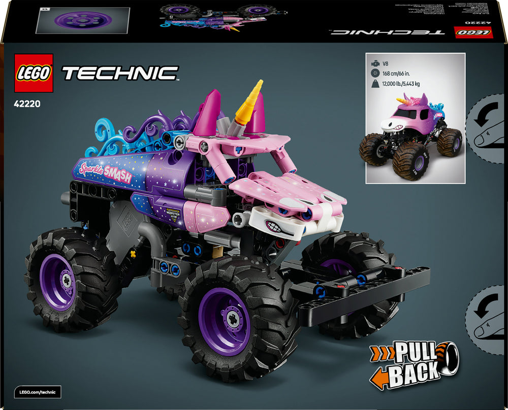 LEGO Technic 42220 Monster Jam™ Sparkle Smash™ vetomoottorilla – kuva 2
