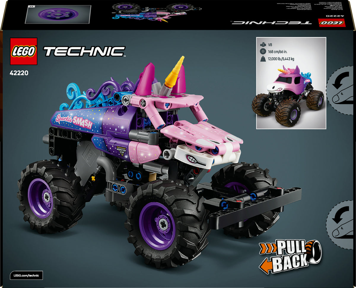LEGO Technic 42220 Monster Jam™ Sparkle Smash™ vetomoottorilla – kuva 2