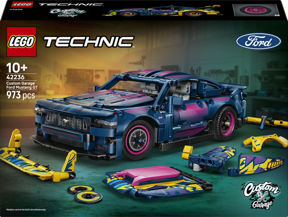 LEGO Technic 42236 Tuunaustallin Ford Mustang GT ‑auto