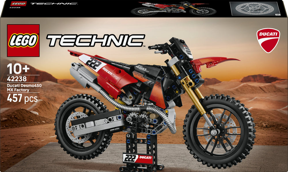 LEGO Technic 42238 Ducati Desmo450 MX Factory ‑moottoripyörä