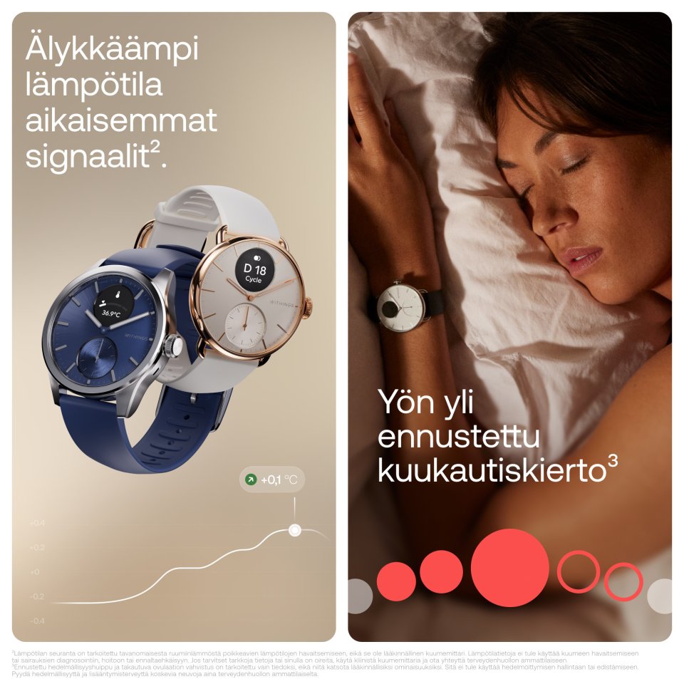 Withings Scanwatch 2 älykello, 42 mm, sininen