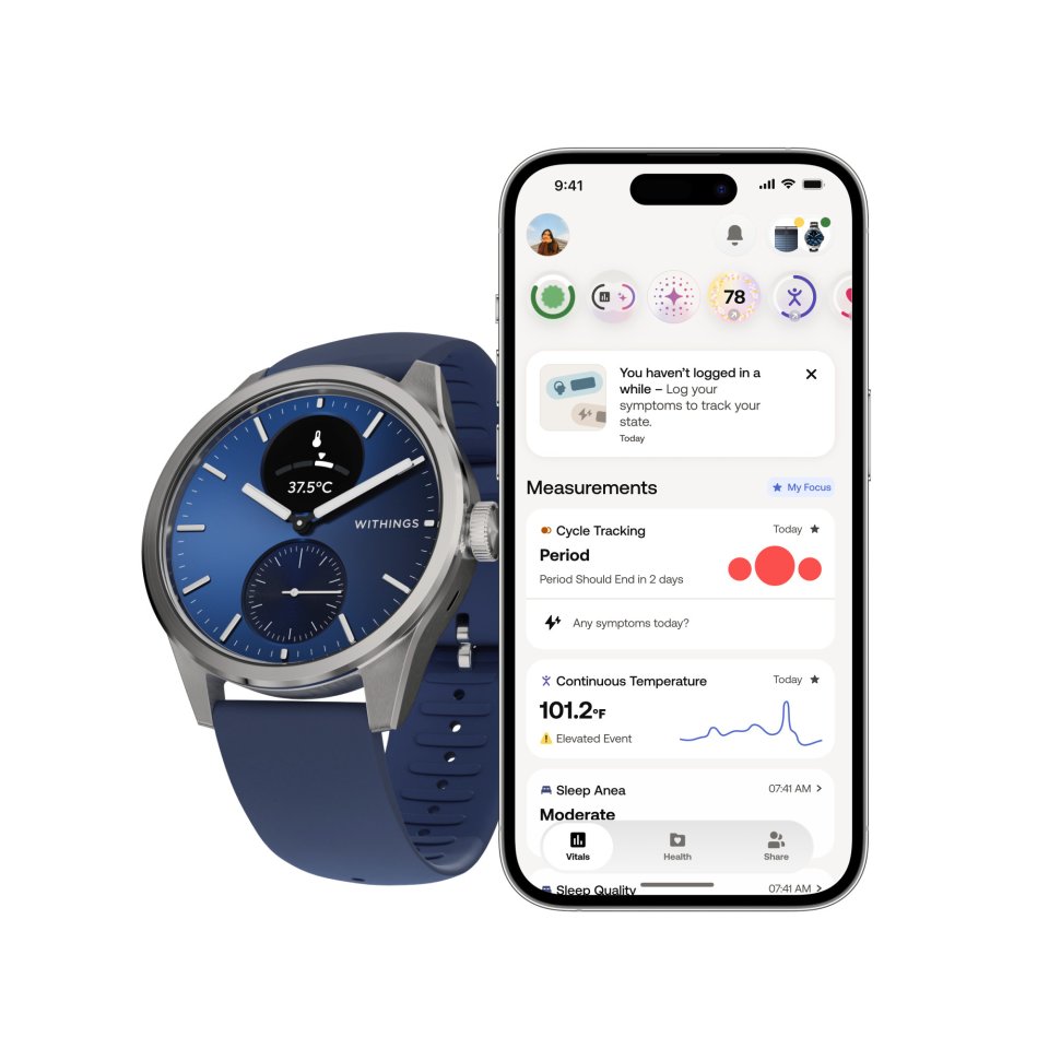 Withings Scanwatch 2 älykello, 42 mm, sininen