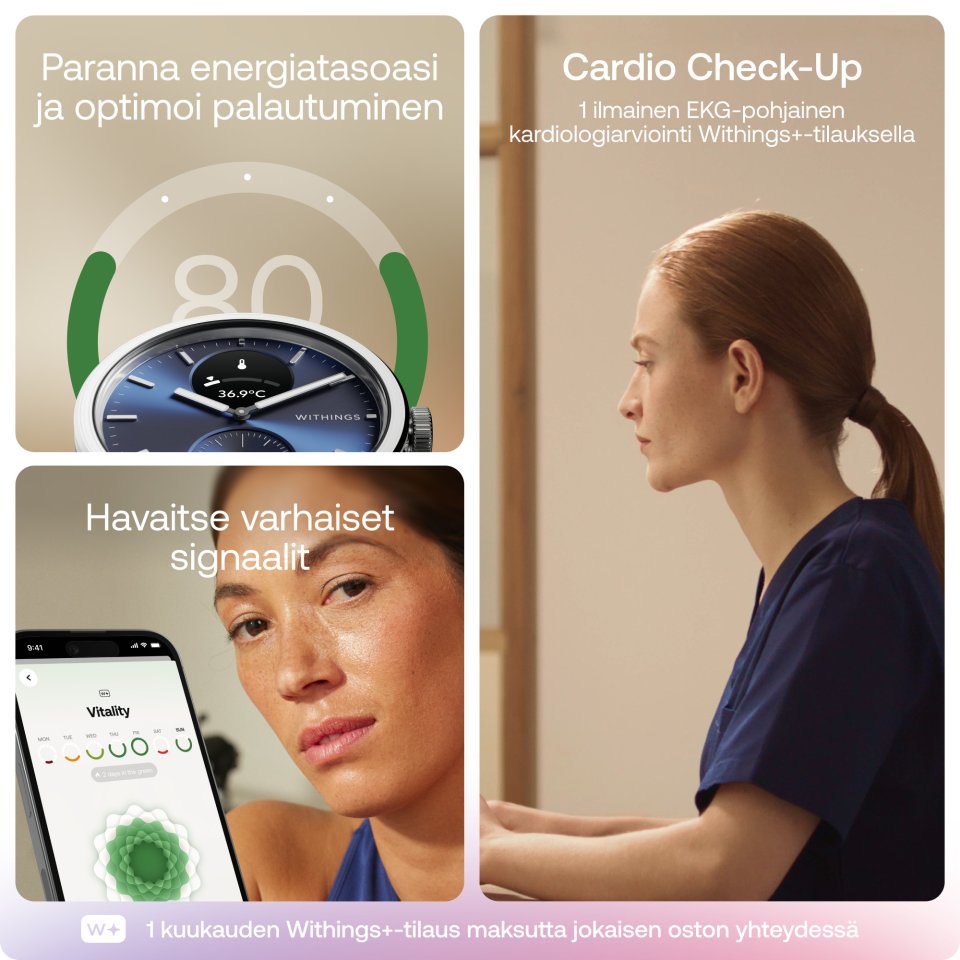 Withings Scanwatch 2 älykello, 42 mm, sininen