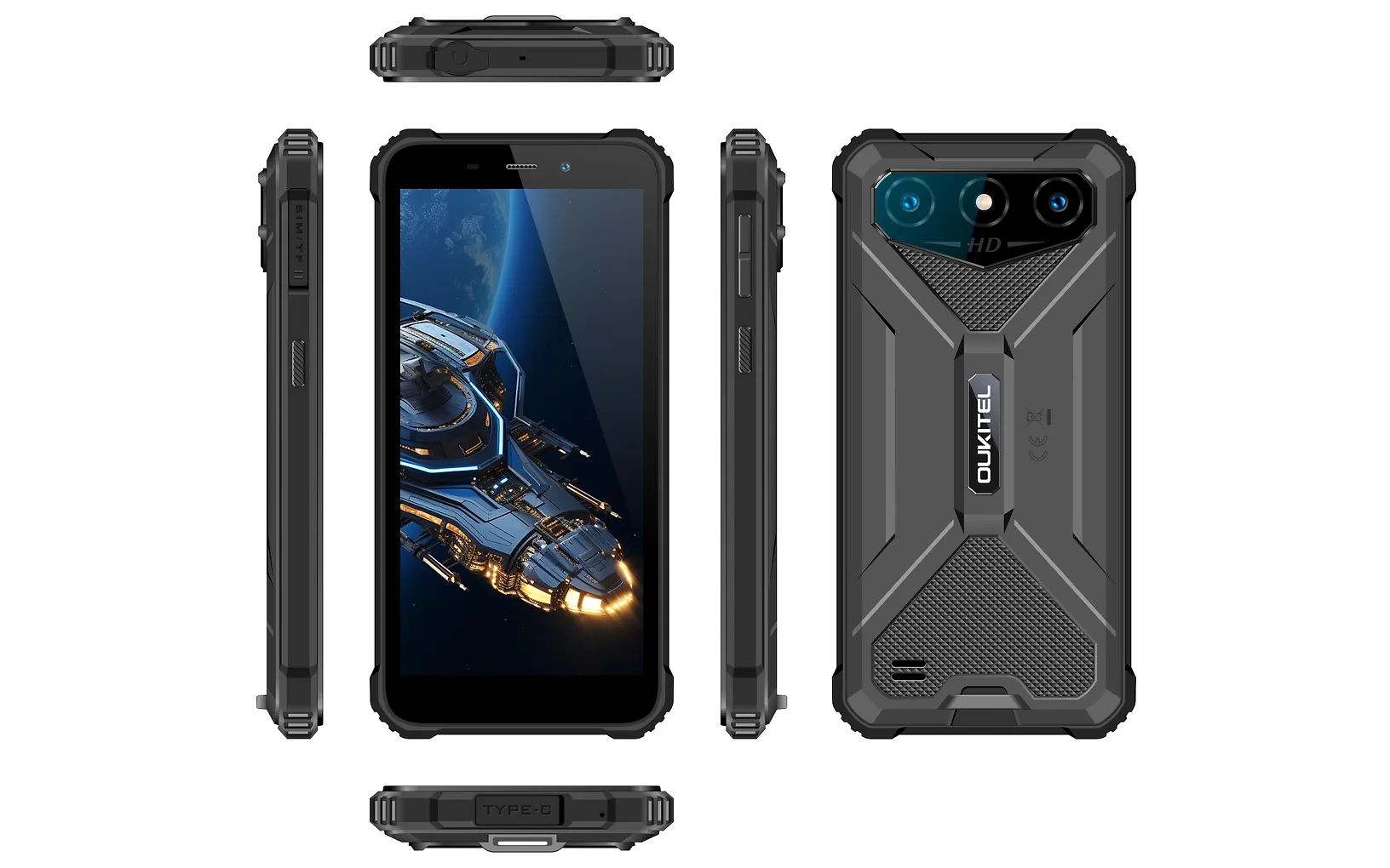 Oukitel G3 telefon, 256/4 GB, svart