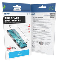Wave Full Cover panssarilasi, Honor X5c Plus, musta kehys
