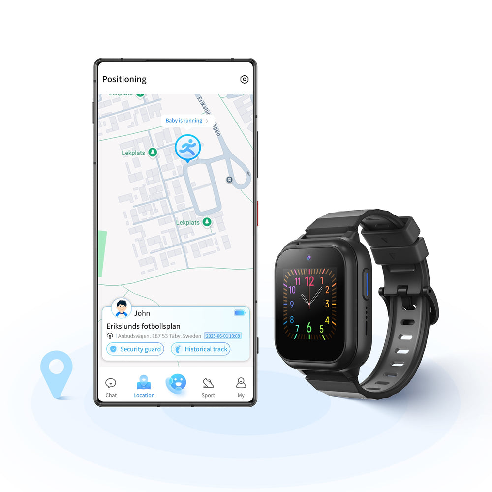 ZTE Kids Watch K2 Pro lasten kellopuhelin, musta
