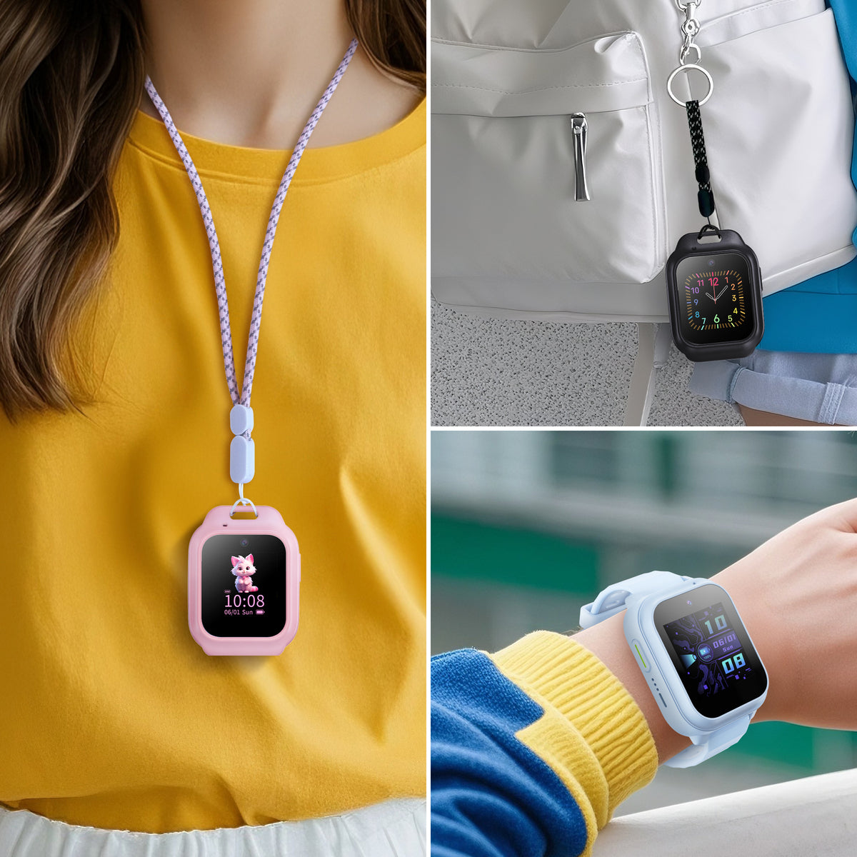 ZTE Kids Watch K2 Pro lasten kellopuhelin, vaaleanpunainen