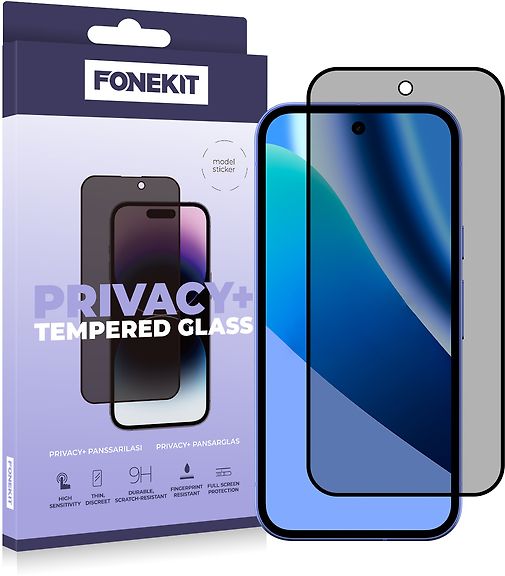 FoneKit Privacy+ Full Cover panssarilasi, Google Pixel 10A – 1