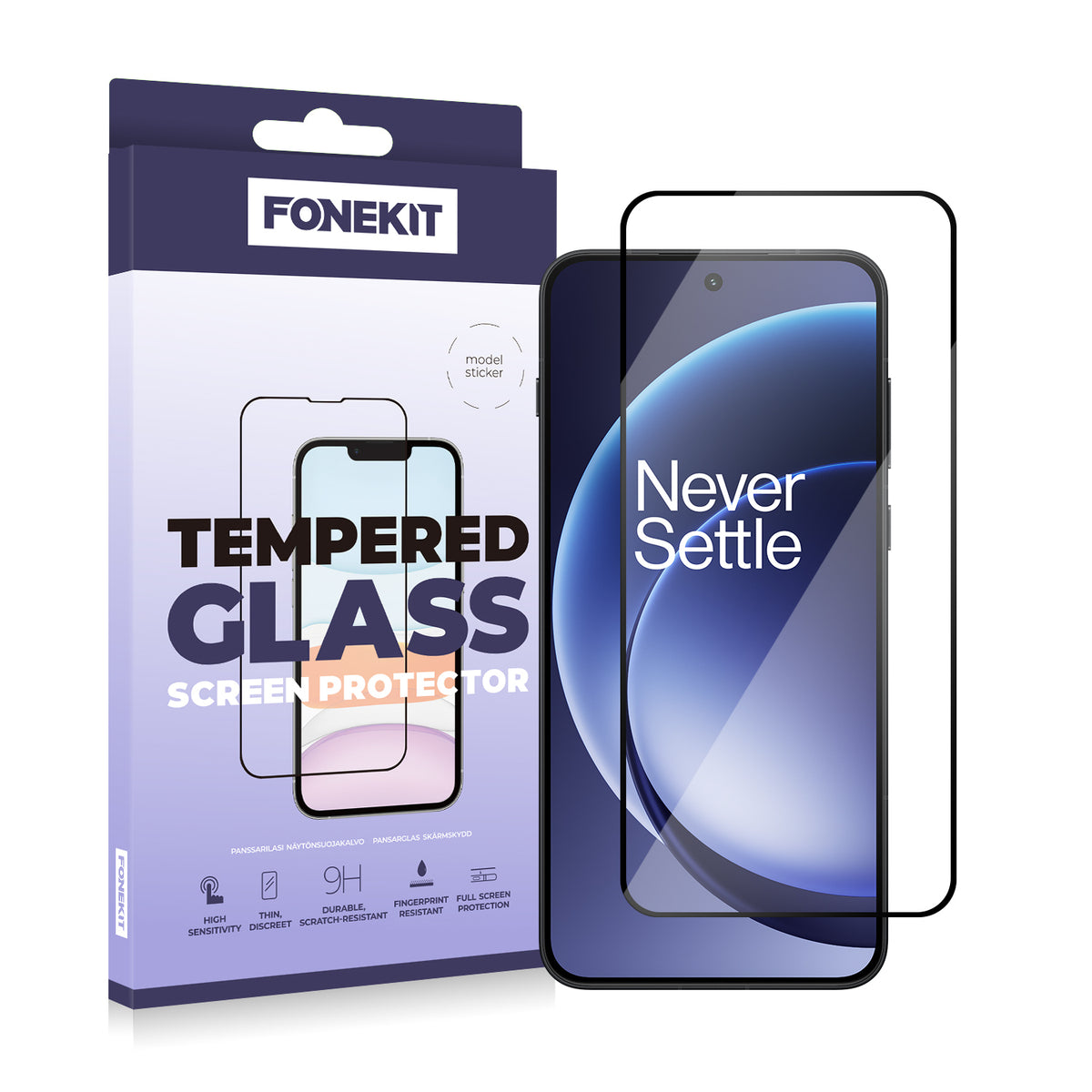 FoneKit Full Cover panssarilasi, OnePlus 15R – 1