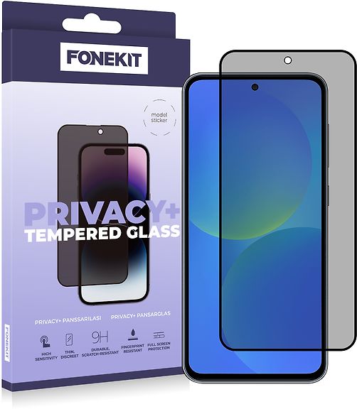 FoneKit Privacy+ Full Cover panssarilasi, Samsung Galaxy A37/A57 – kuva 1