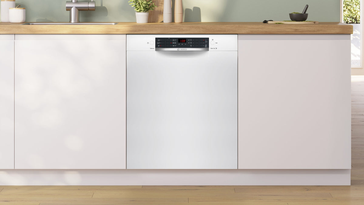 Bosch SMU26AW11S Serie 2 työtason alle sijoitettava astianpesukone, 60 cm, valkoinen – kuva 2