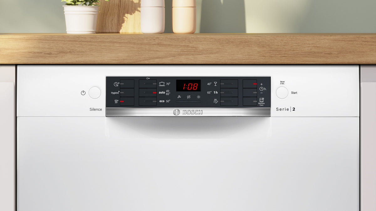 Bosch SMU26AW11S Serie 2 työtason alle sijoitettava astianpesukone, 60 cm, valkoinen – kuva 3