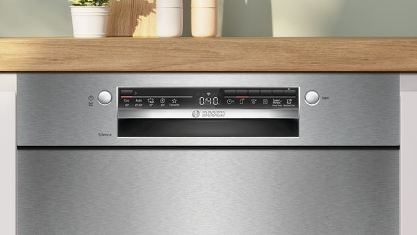 Bosch SMU2HVS06E Serie 2 työtason alle sijoitettava astianpesukone, 60 cm, harjattu teräs