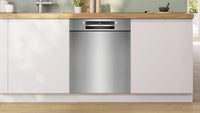 Bosch SMU2HVS06E Serie 2 työtason alle sijoitettava astianpesukone, 60 cm, harjattu teräs