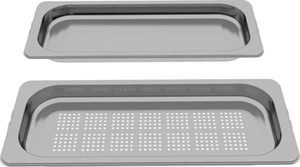 Siemens HZ66D52 Gastronorm-astia, 35 x 454 x 187 mm, terästä, konepestävä – kuva 1