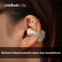Sony LinkBuds Clip open-ear kuulokkeet, musta – kuva 3