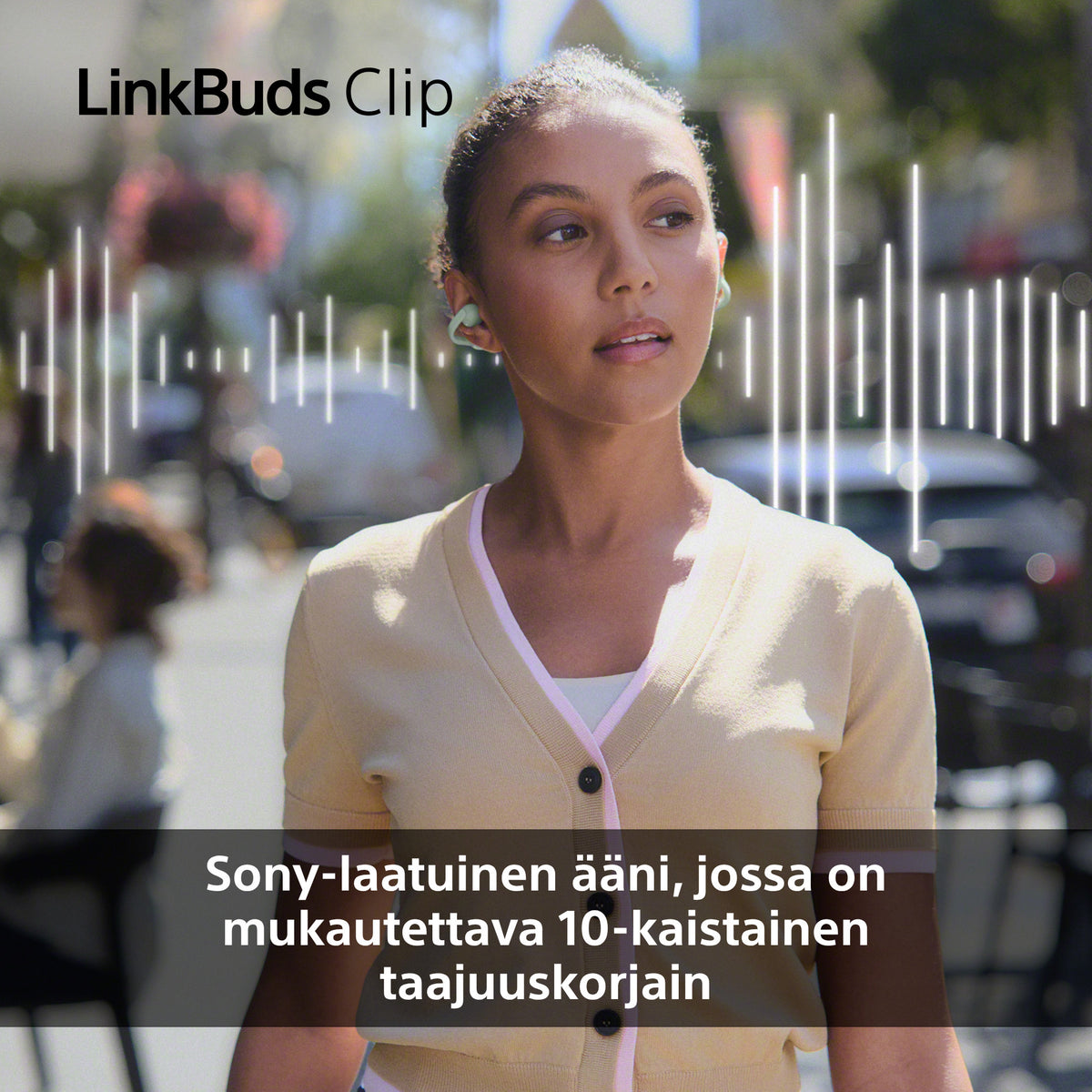 Sony LinkBuds Clip open-ear kuulokkeet, musta – kuva 4